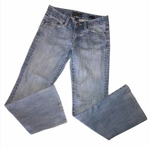 Seven 7 low rise bootcut faded wash jeans. Size 27